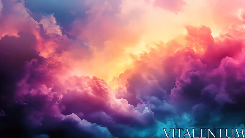 Spectral cumulonimbus with high-saturation gradient light diffusion