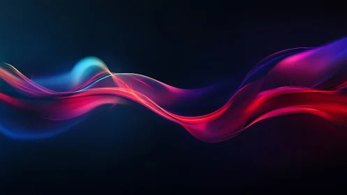 Chromatic light-wave ribbons form translucent flowing gradients
