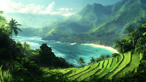 Tropical Coastal Valley with Terraced Agriculture.