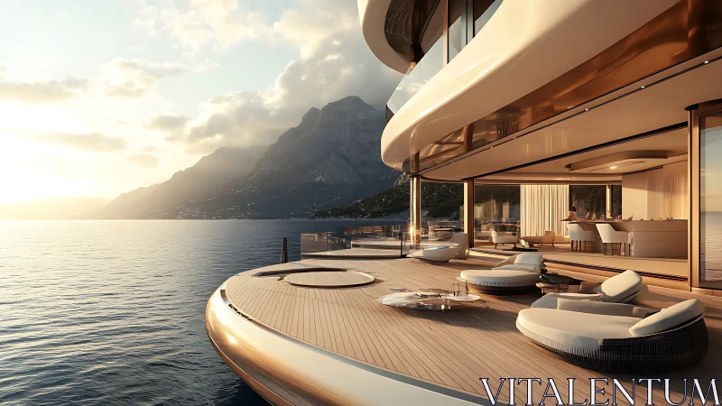 Sunlit yacht terrace welcomes calm sea views and soft luxury