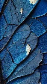 Detailed macro study of overlapping iridescent blue wings.