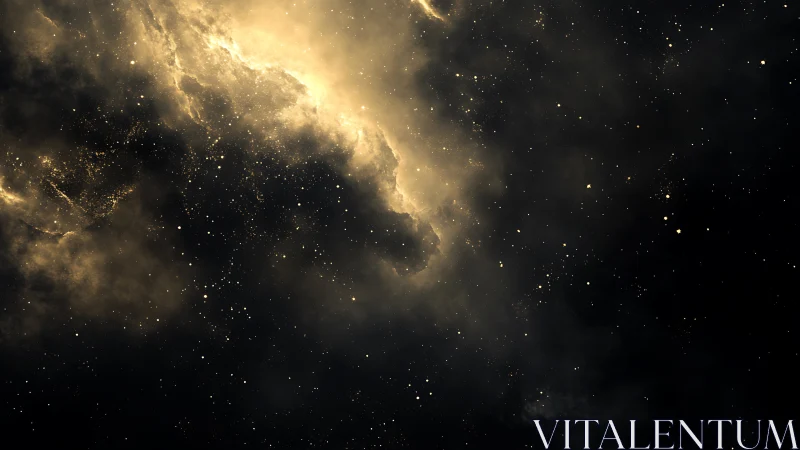 Nebular light bloom with particulate starfield composition.