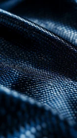 Carbon fiber textile surface shows deep blue woven detail