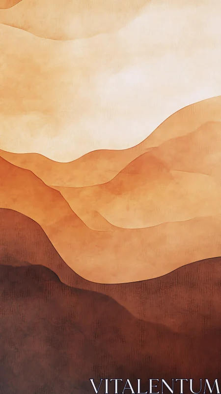 Layered desert hills form soft abstract sandstone horizon