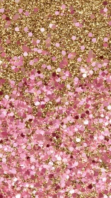 Rose-gold glitter cascade dancing in a sparkling confetti storm.