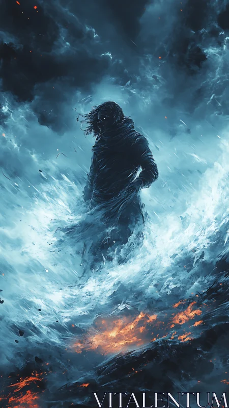 Stormwalker between fire and frost, holding the horizon.