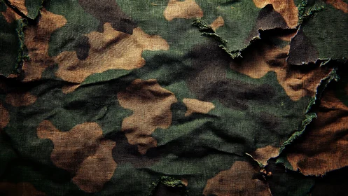 Earthy Camouflage Texture: Warm Tones Meet Woven Fabric.