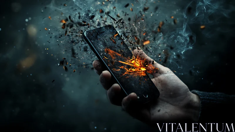 Smartphone thermal runaway captured at explosive microsecond.