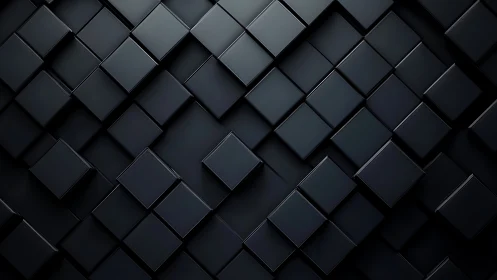 Dark geometric cubes forming layered abstract surface.