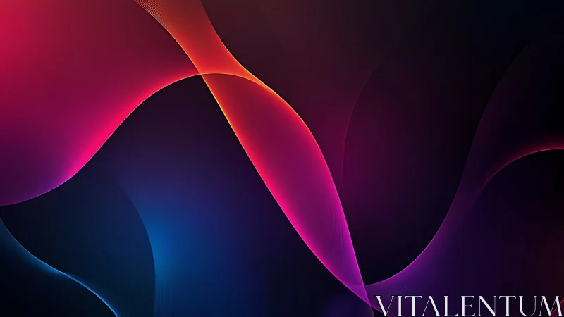 Neon ribbons quietly bend night into liquid color dreams