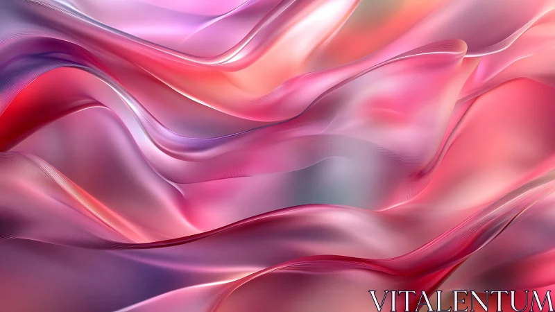 Gentle pink waves of silky light flowing in soft motion.
