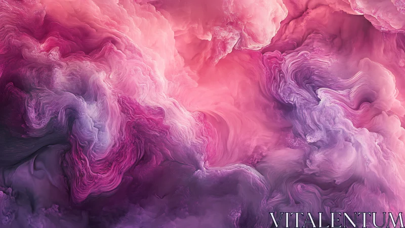 Pink and purple abstract swirling cloudlike digital texture.