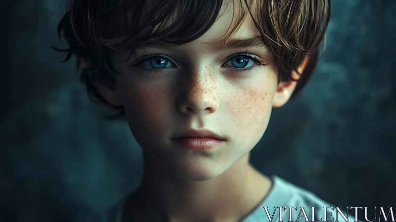 Young Subject with Chromatic Iridescence and Freckled Epidermis.