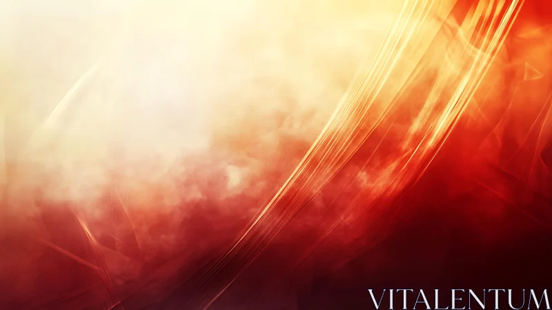 Abstract red and yellow gradient background with flowing lines.