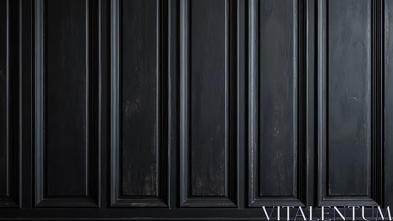 Midnight wall panels quietly rehearse their subtle reflections