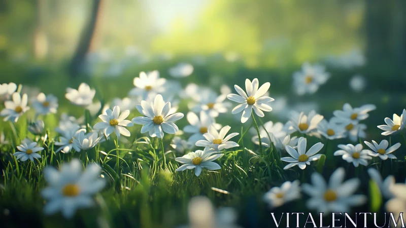 Daisy Constellation Unfolds Across Sun-Kissed Meadow