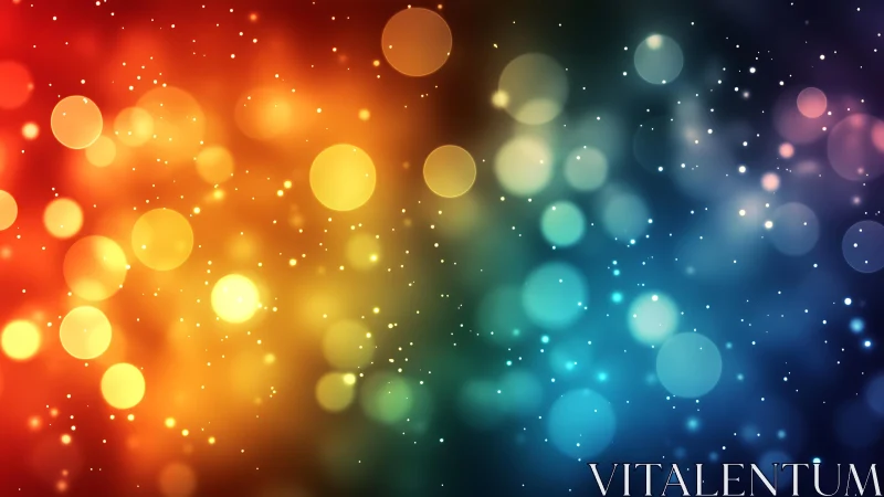 Vibrant bokeh lights abstract background in gradient colors.