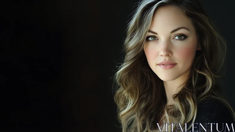 Portrait shows centered subject with controlled soft lighting