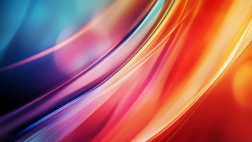 Curved multicolor light bands intersect across a gradient field