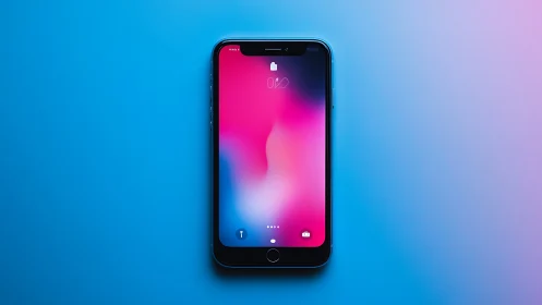 Modern Phone Glows with Vibrant Energy.