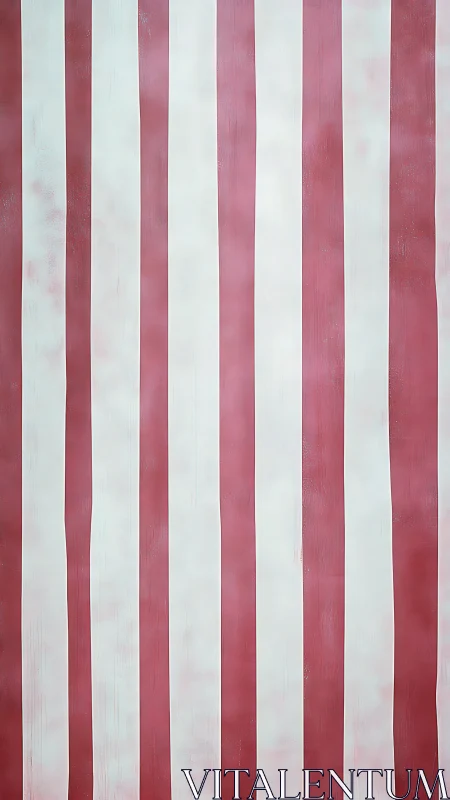 Candy stripe reverie in soft red and faded ivory bands.