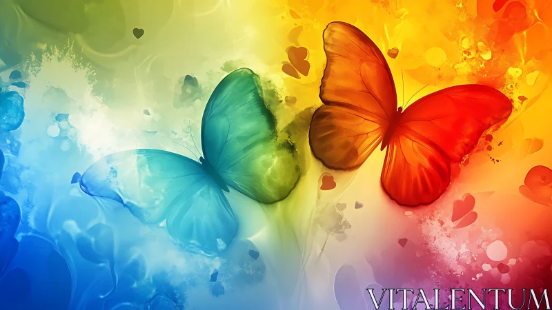Chromatic butterflies traverse a fluid multicolor gradient field