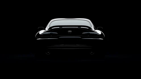 Midnight coupe silhouette humming in sculpted shadowlines.