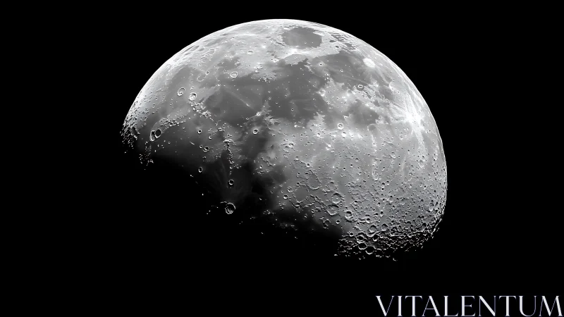 Crescent moon surface shows razor-sharp crater detail.