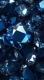 Midnight sapphires tumble and refract electric blue starlight