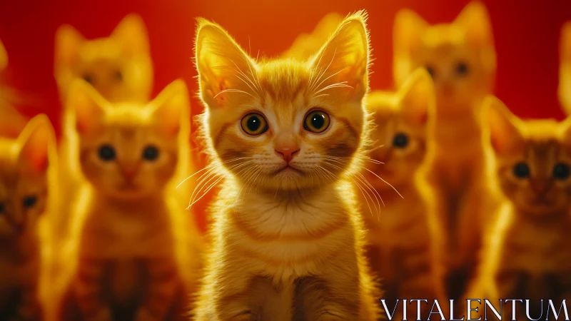 Golden Squad of Felines Commands Attention in Radiant Formation