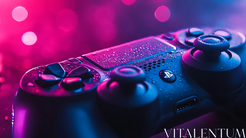 Neon Gaming Glowup: Controller in the Night.