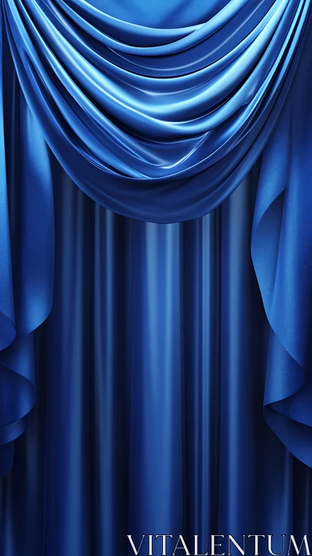 Velvet midnight stage draped in royal blue secrecy.