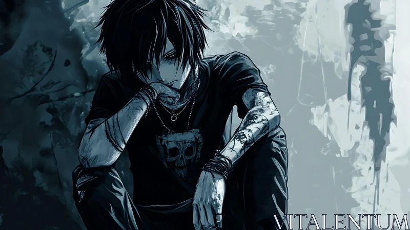 Ink-streaked loner carves quiet rebellion in smoky blues