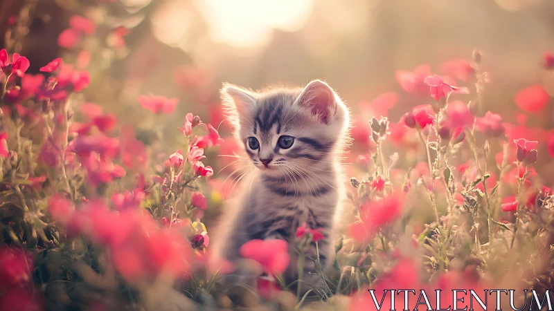 Kitten Discovers Wonder Within the Blushing Petal Meadow