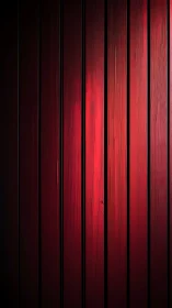 Vertical red wooden panels with subtle central light glow.