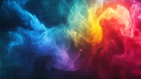 Colored gaseous plumes form overlapping gradient fields