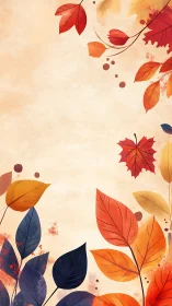 Gentle autumn leaves framing a cozy, creative background.