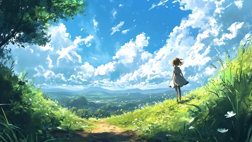 Sky-dusted afternoon lets a quiet wanderer meet the horizon