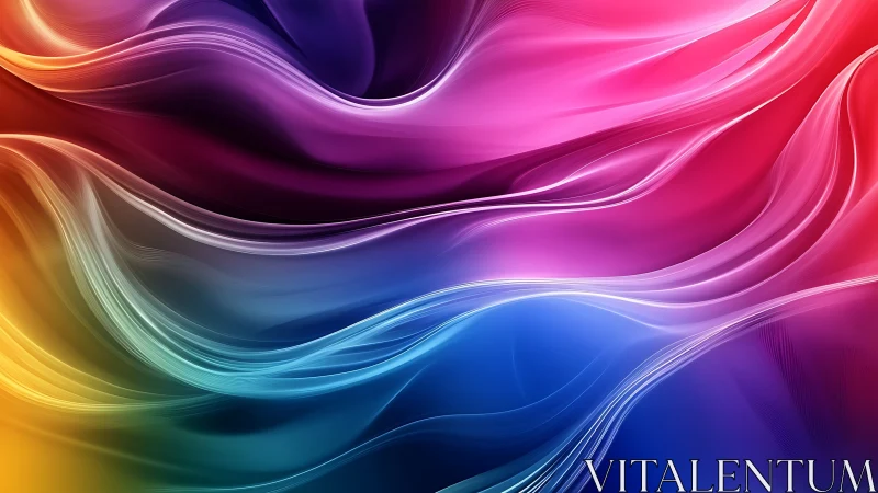 Vibrant flowing color waves in abstract digital gradient.