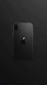 Black iPhone X Smartphone with Dual Camera Setup.