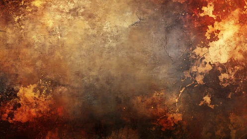 Molten Earth Breathes: Rust-Gold Symphony Consuming Void