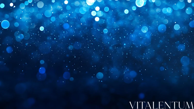 Abstract blue bokeh lights background with sparkling effect.