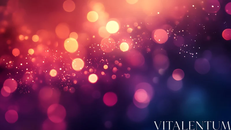 Vibrant bokeh light background in warm and cool gradient tones.