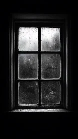 Rain-lit windowpane inviting quiet moments of reflection.