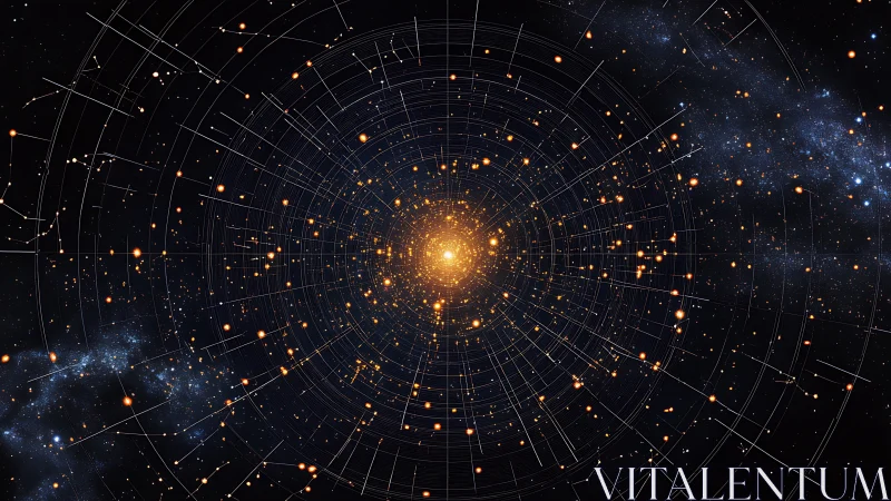 Stellar data vortex forms radiant galactic convergence core.