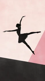 Graceful ballerina silhouette in minimalist geometric light.