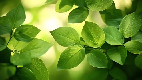 Green foliage close-up with soft defocused background.