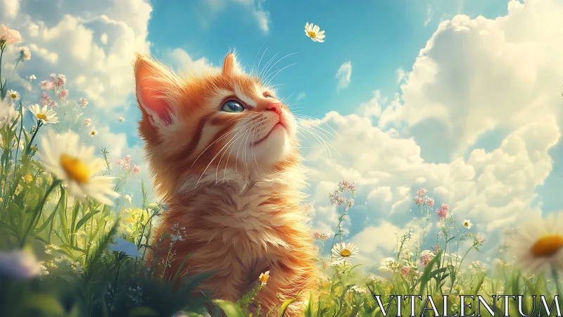 Felid Portrait in Chromatic Luminescence with Atmospheric Bokeh Rendering.