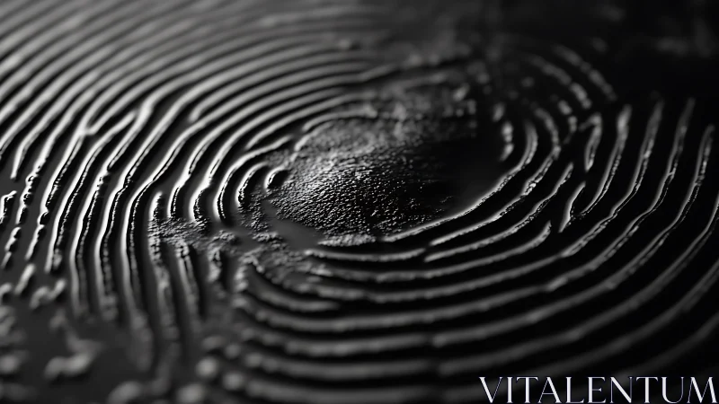 Macro close-up of raised fingerprint ridges with directional rim lighting