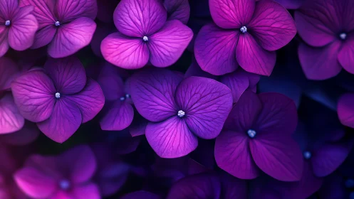 Magenta Petals Dancing Through Twilight's Velvety Embrace